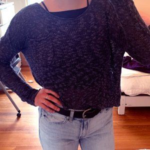 Cropped Blue Sweater